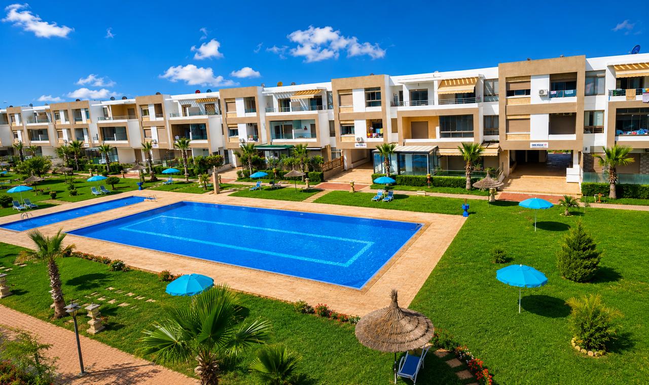 Studio Meublé à Louer – Résidence Malaga Beach, El Mansouria - Photo principale - El Mansouria - Mbnb Morocco